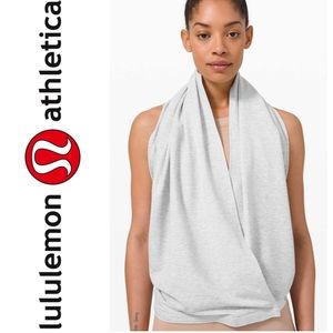 Lululemon Vinyasa Scarf (Convertible Wrap) in Heathered Light Grey NWOT